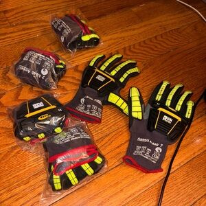 Ansell Black and Yellow Safety Gloves